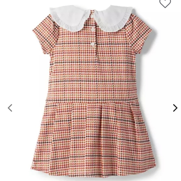 Janie and Jack Houndstooth Plaid Pointe Dress 12-18 months - Picture 3 of 9
